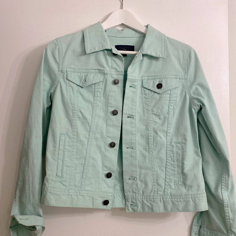 Perfect condition light green jean jacket